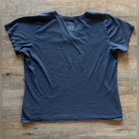 Life is good womens size XL crusher tee dark heather blue rainbow v-neck t-shirt - Picture 5 of 8